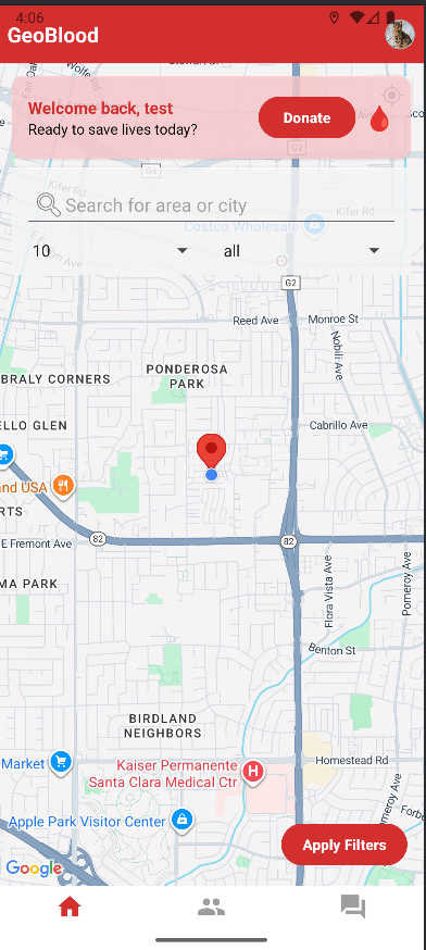 Location-Based Search Screenshot